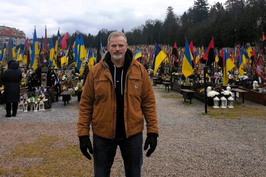 Freddy Bolle på Mars Fields i Lviv. Foto: Jahn Brusdal Eriksen