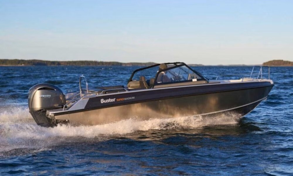 The boat is a Buster Supermagnum