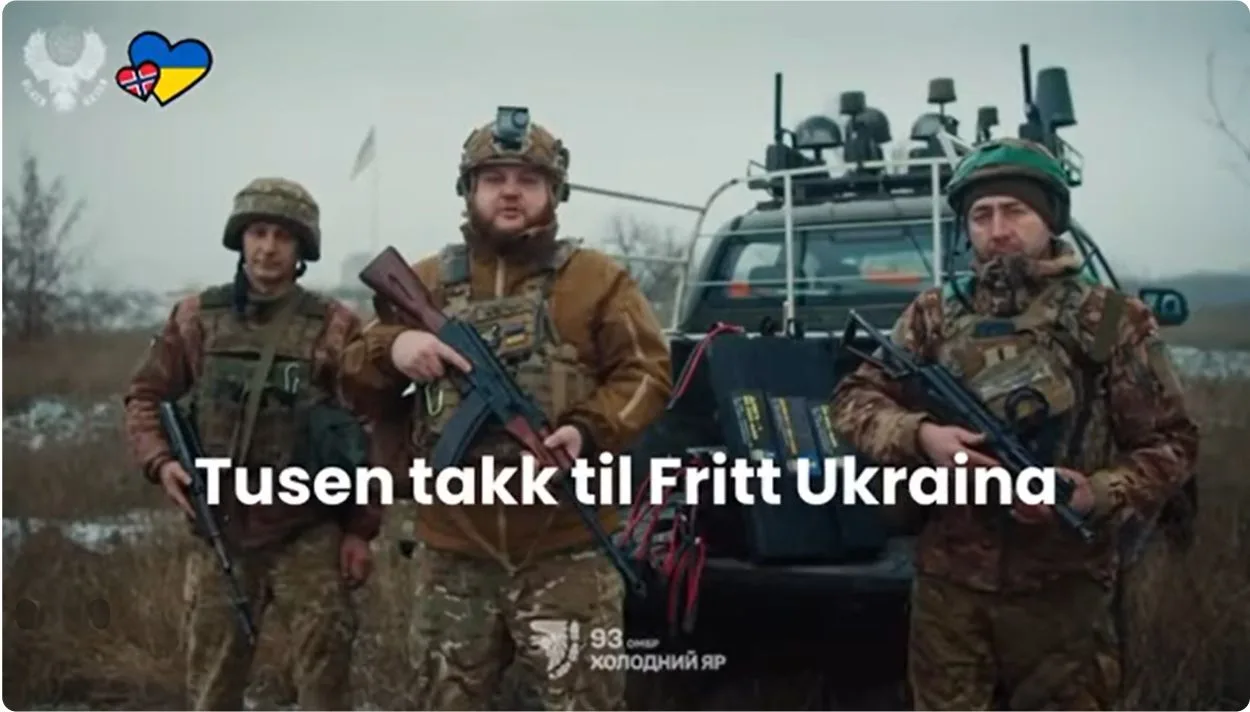 En hilsen og takk fra soldater ved fronten