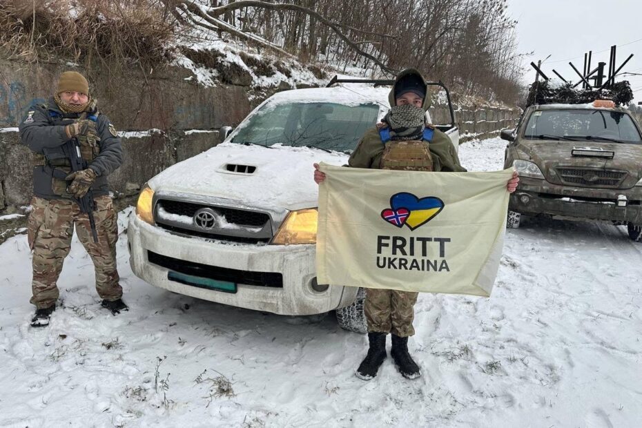 Helge Wold Munkejord donerte pickup til Ukraina