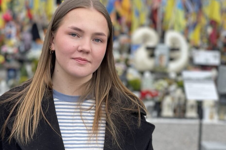 Oline stiller opp for Ukraina. Foto: Fritt Ukraina (5)